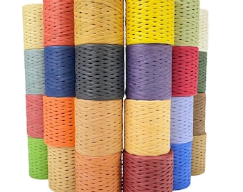 Raffia Paper Yarn: 200g Crochet Basket Weaving Cord. Tariffs covered.