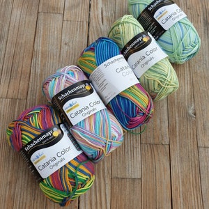 Schachenmayr Catania Mix & Knit Cotton Yarn , Mercerized 100% Cotton Yarn Dolls Amigurumi Multicolored, Knitting Yarn, Crochet Yarn