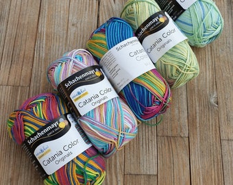 Schachenmayr Catania Mercerized Cotton Yarn: Multicolored Crochet, Knitting, Amigurumi. Tariffs covered.