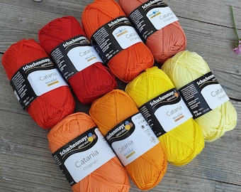 Hilo de algodón mercerizado Catania: 50 g para amigurumi, crochet. Tarifas incluidas.