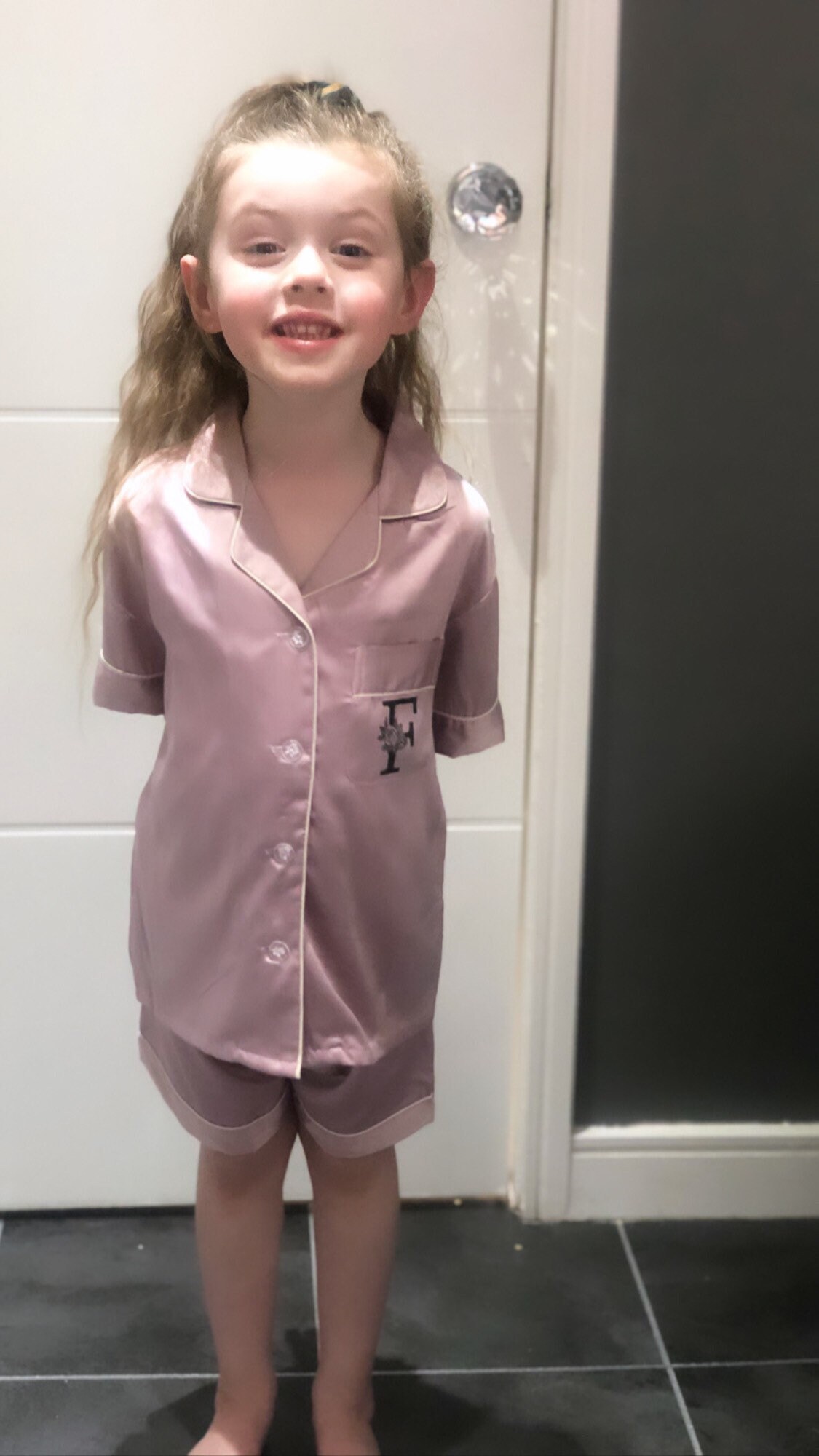 Girls Kids Personalised Silk Pyjama Set Pyjamas Flowergirl Etsy UK