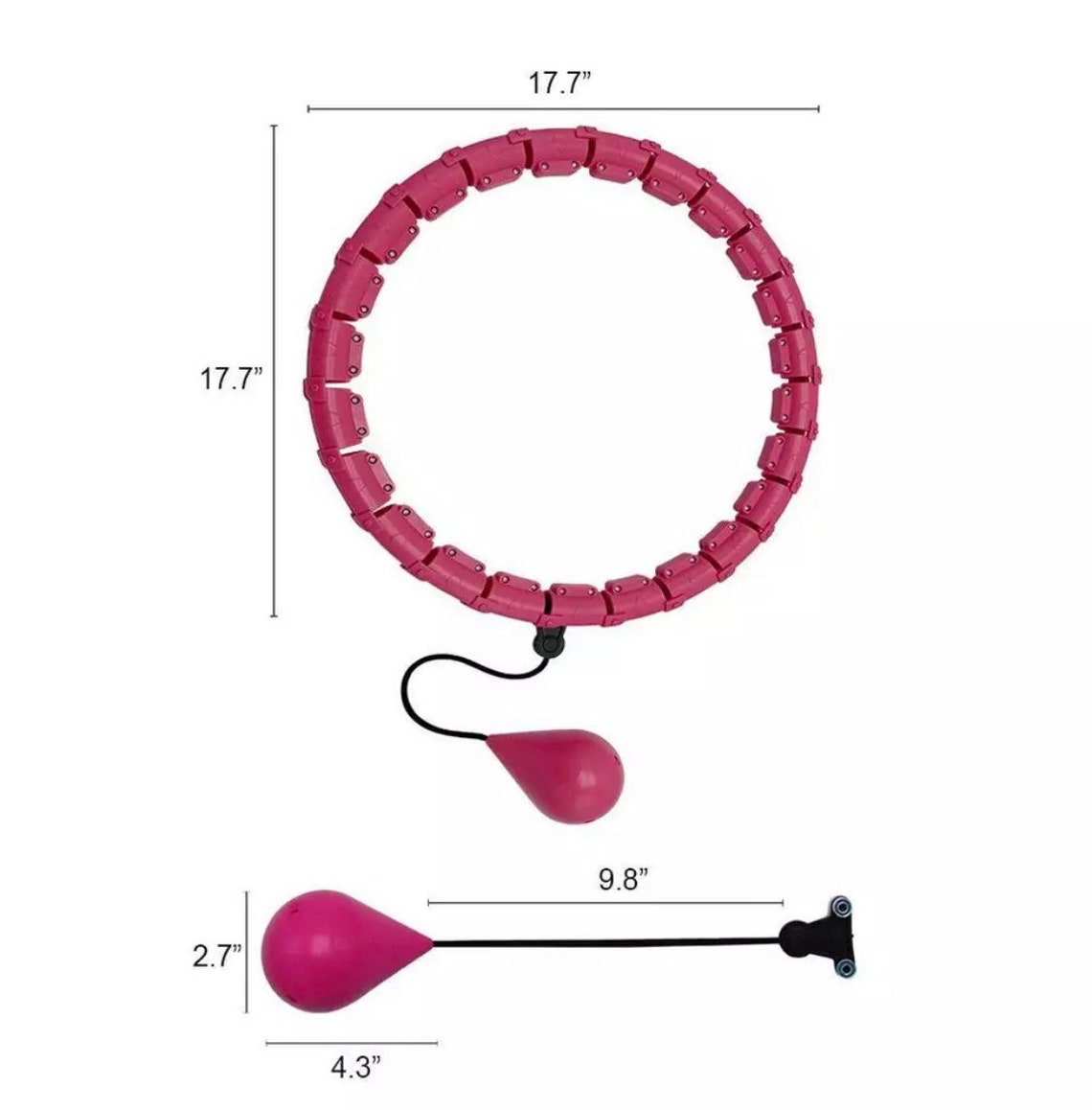 24 Knots Weighted Hula Hoop Adult Smart Hola Thin Waist Etsy UK