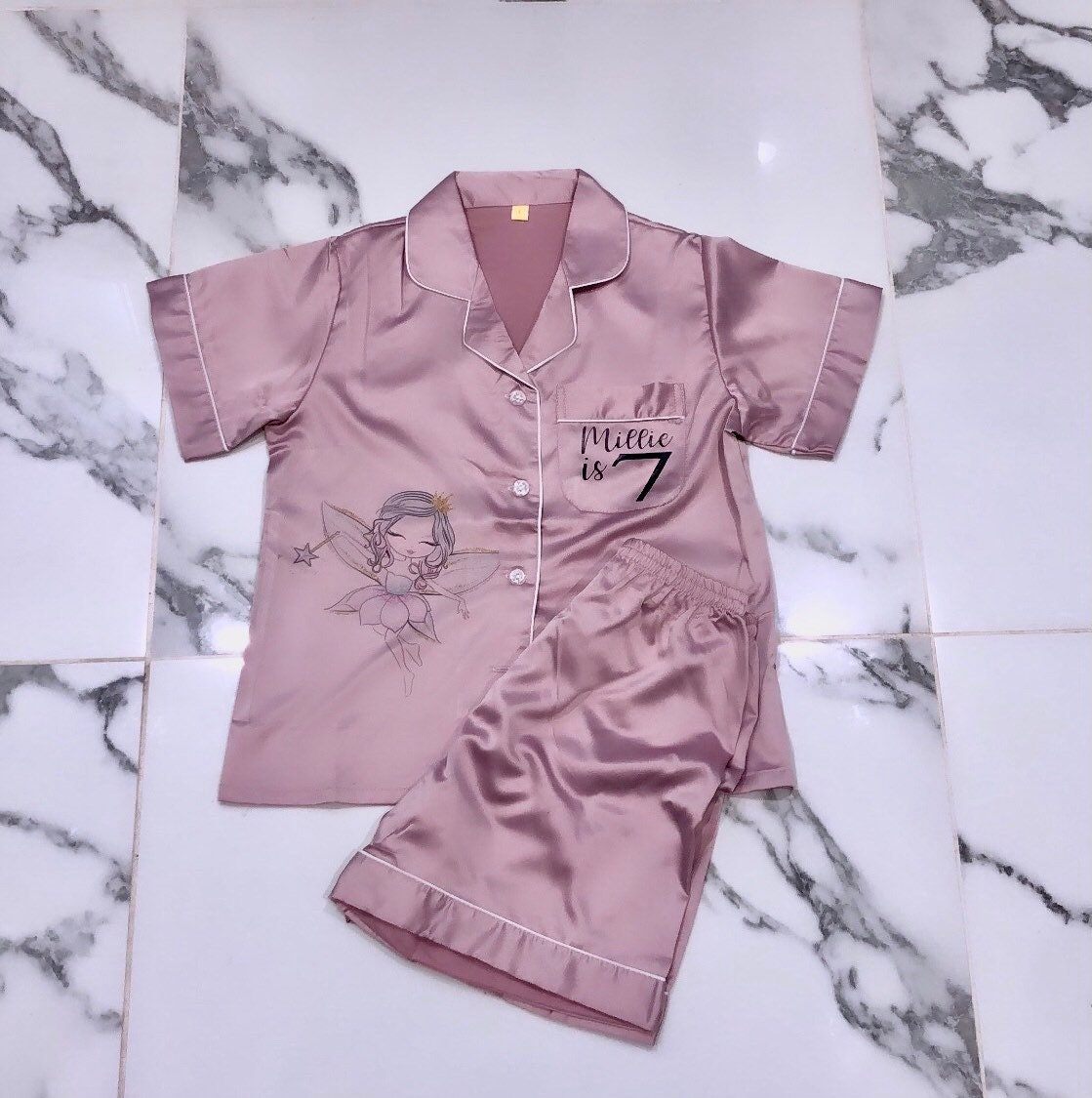 Girls children’s  kids girls personalised fairy princess birthday sil…