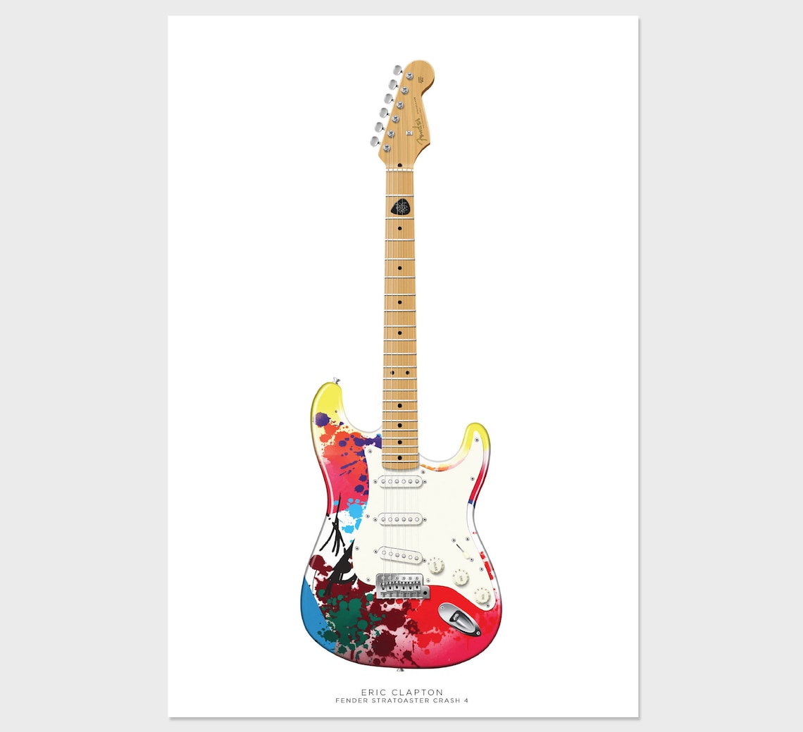 Eric Clapton's Fender Stratocaster Crash 4 Guitar Poster Etsy