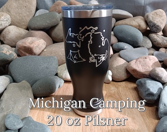 Michigan Camping Pilsner Tumbler (14 OZ)