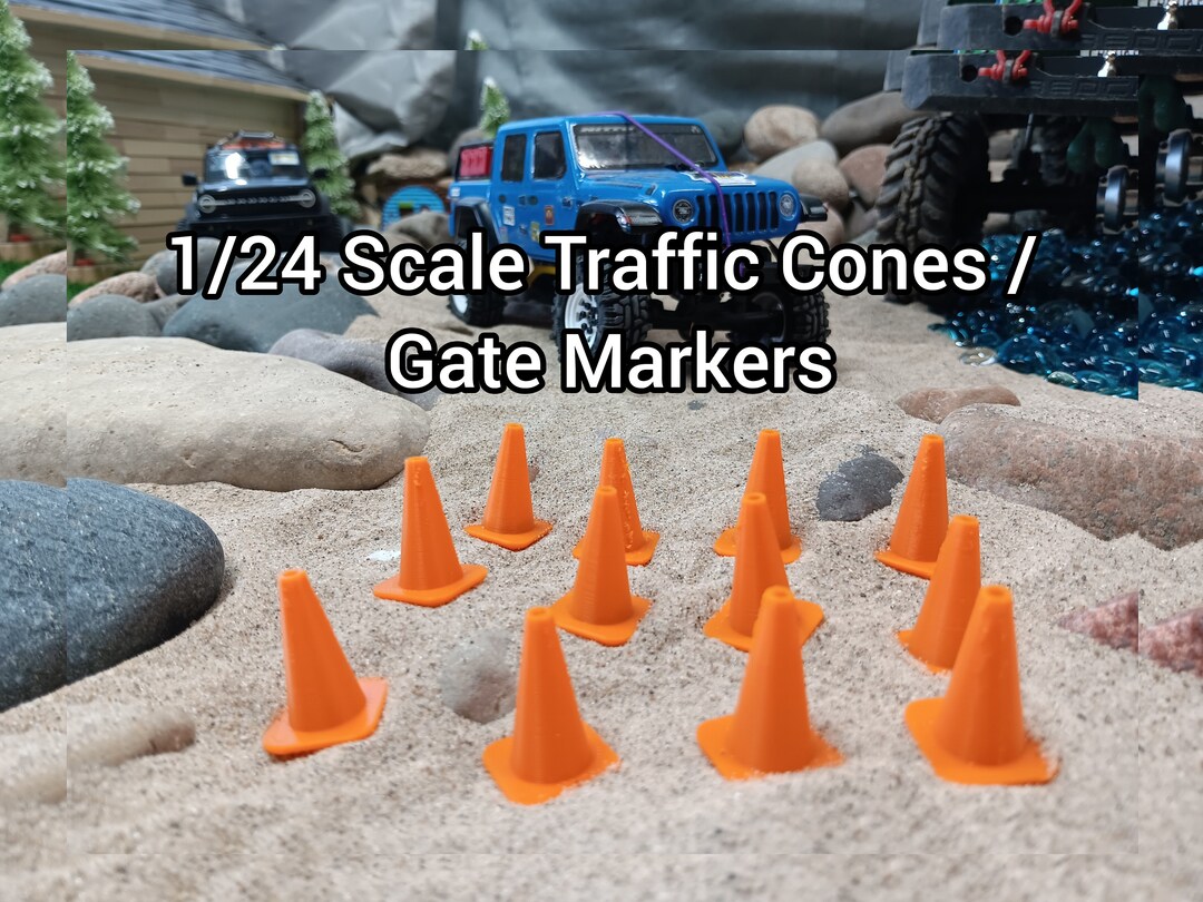 Traffic Cones/gate Markers for Axial SCX 24 or Any 1/24 Scale Crawler 12 Pack Etsy