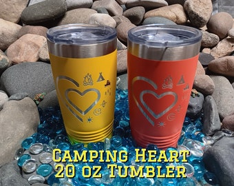 Camping Heart 20oz Tumbler