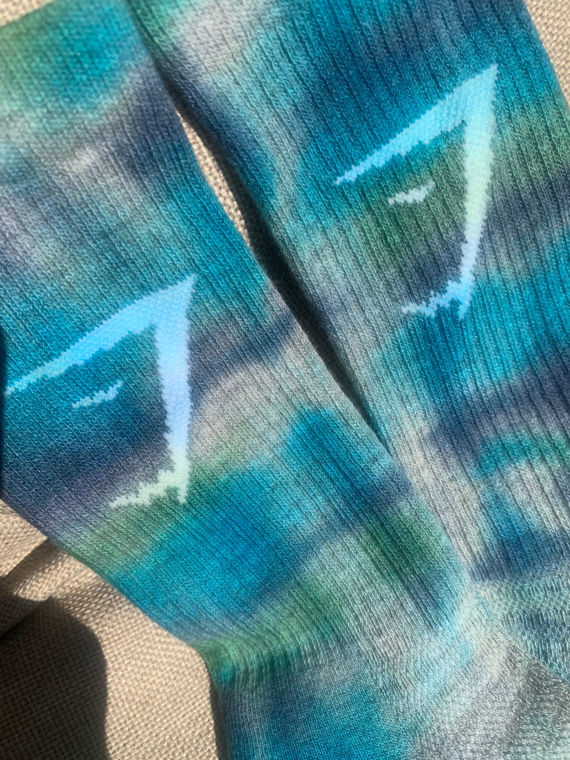 Gymshark Cushion Crew Tie dye Socks Sizes 35 58 812 Made to Etsy