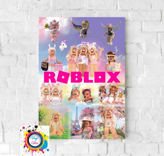 Wallpaper Roblox Girl Custom Poster Print Wall Decor