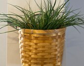 Vintage Wicker Woven Wall Hanging Basket - Indoor Hanging Planter - Bamboo