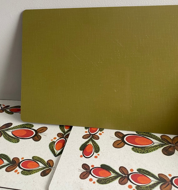 Linens vintage 70's place mats 1970s place settings for dinner table ...