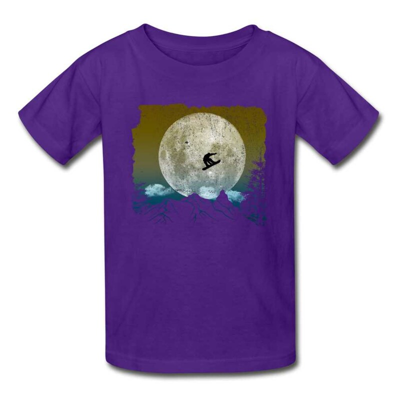 Unisex Ultra Cotton Youth T-Shirt Sports Snowboarding Trick In The Mountains Extreme Sport Stunts