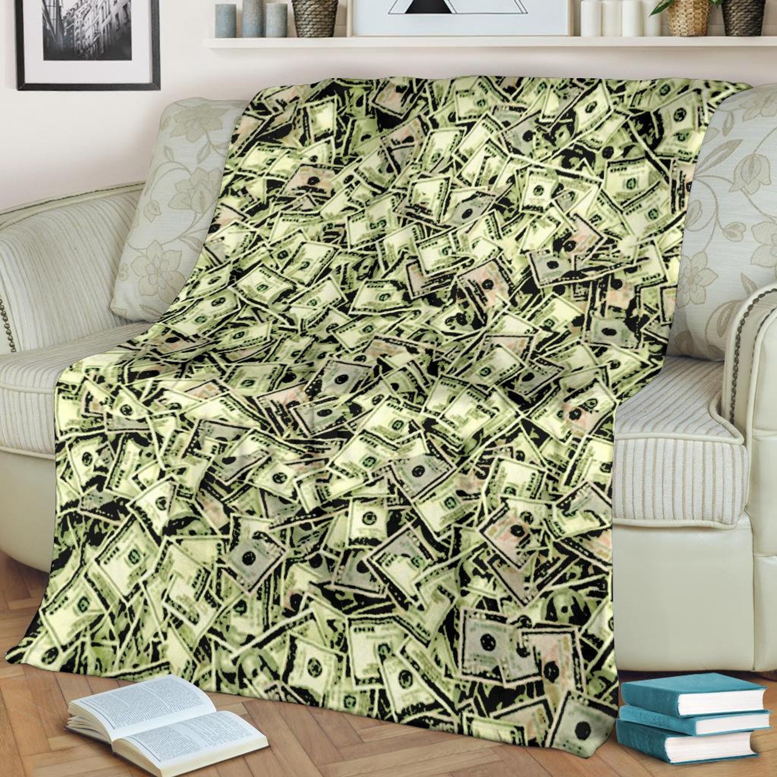 Dollar Bill Money Rich Millionaire Blanket Comfy Fleece Etsy