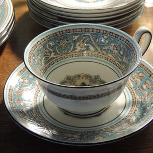  Florentine Turquoiseプレート 2枚セット Wedgewood Turquoise Florentine - Etsy