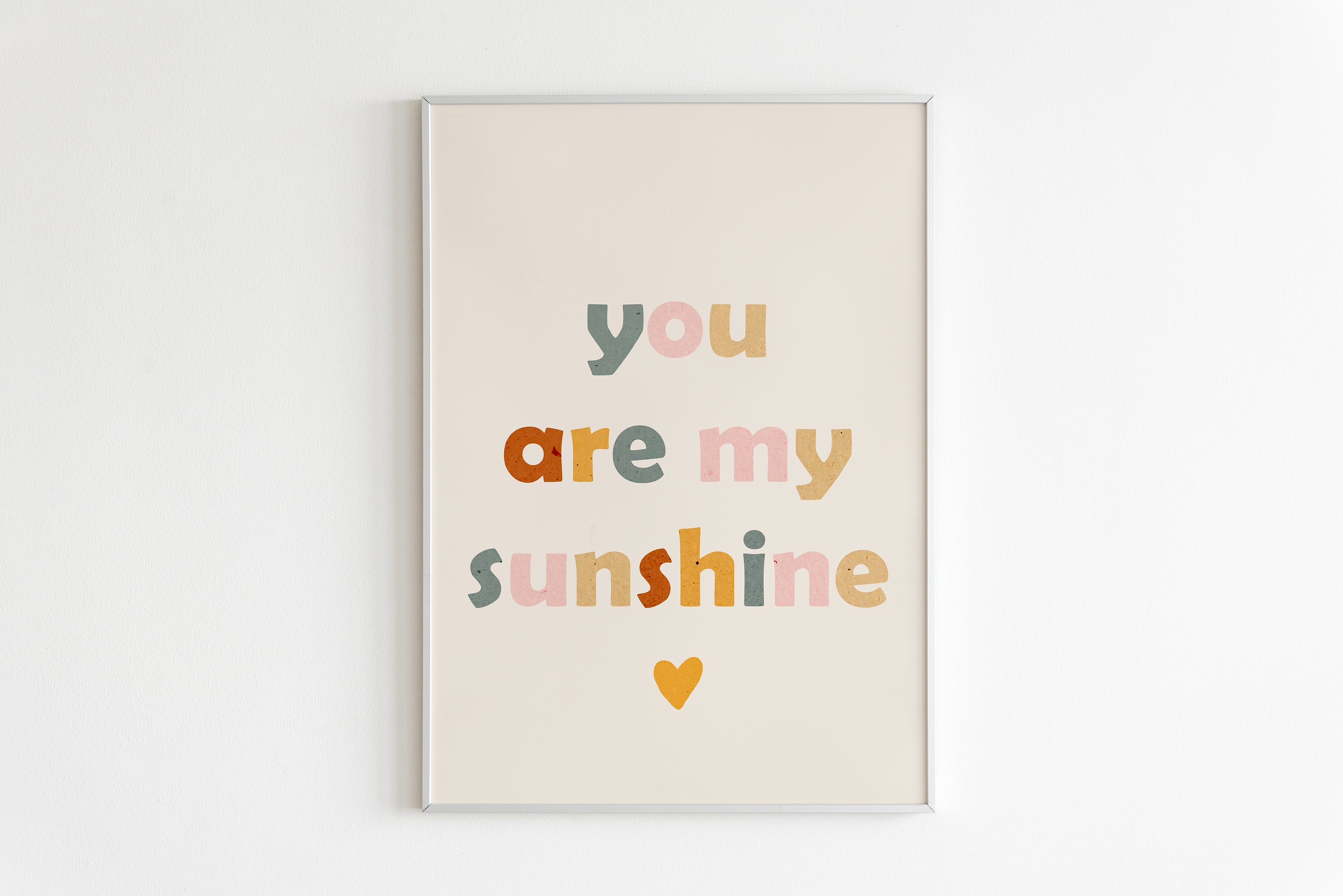 Boho A4 Nursery Print, Affiche de Salle Jeux, Décoration Chambre Pour Enfants, You Are My Sunshine