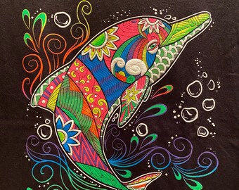 Dolphin T-shirt | Bland and White colours | Women's tee