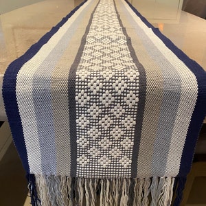 Mexican table runner | Authentic Zapotec Textile | Indigenous patterns | Handwoven in Backstrap Loom | Bed runner | Bedside table cover