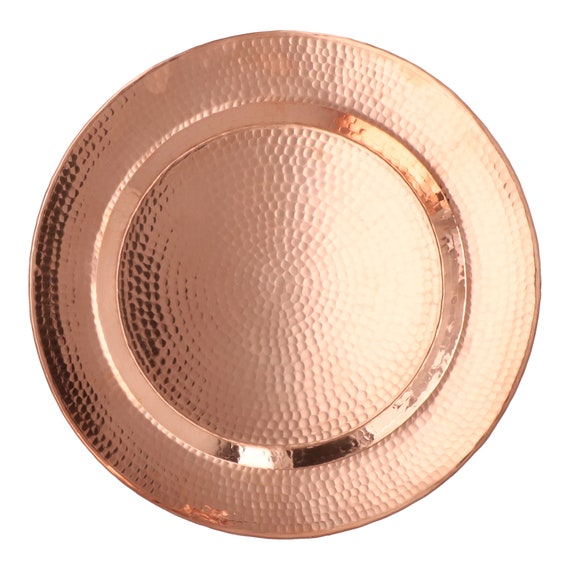 Giant Copper Base Plate 40 cm diameter for stylish decor and table centerpieces Elegant Copper Dinnerware