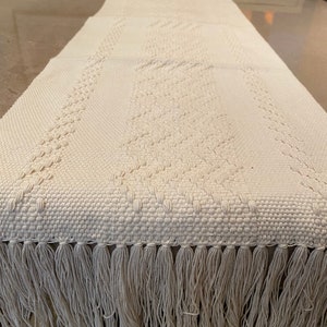 Mexican table runner | Handwoven in Backstrap Loom | Bed runner | Zapotec textile | 1.5m long