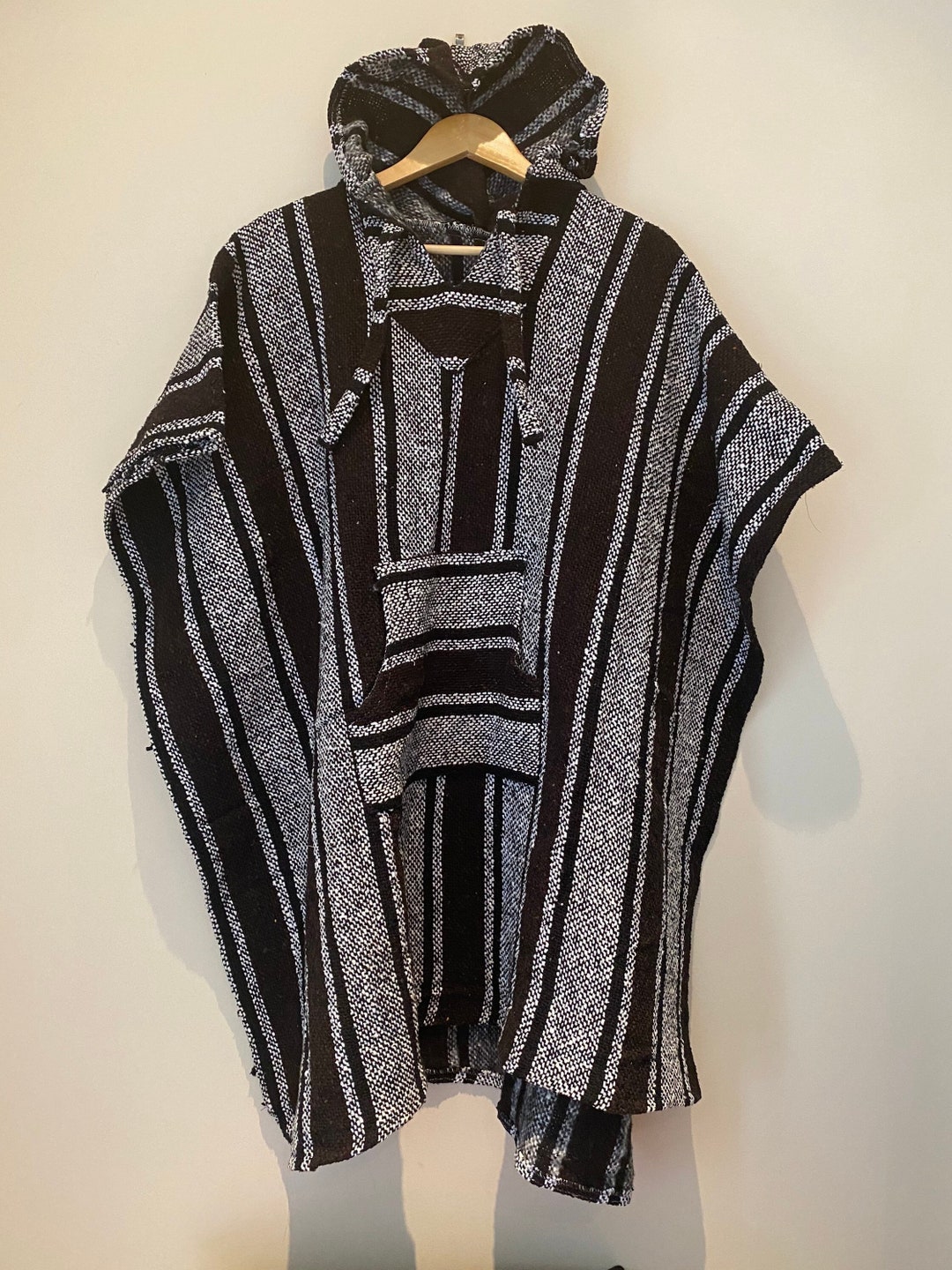 Mexican Hoodie Poncho Classic Baja Hoodie Surfer Baja Hoodies Changing Robe Vintage Striped Poncho Etsy