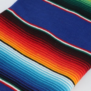 Multi-coloured Mexican Blankets | Mexican Sarape | Handwoven Saltillo Blanket | Bed Cover | Tablecloth | Vintage textile | Serape