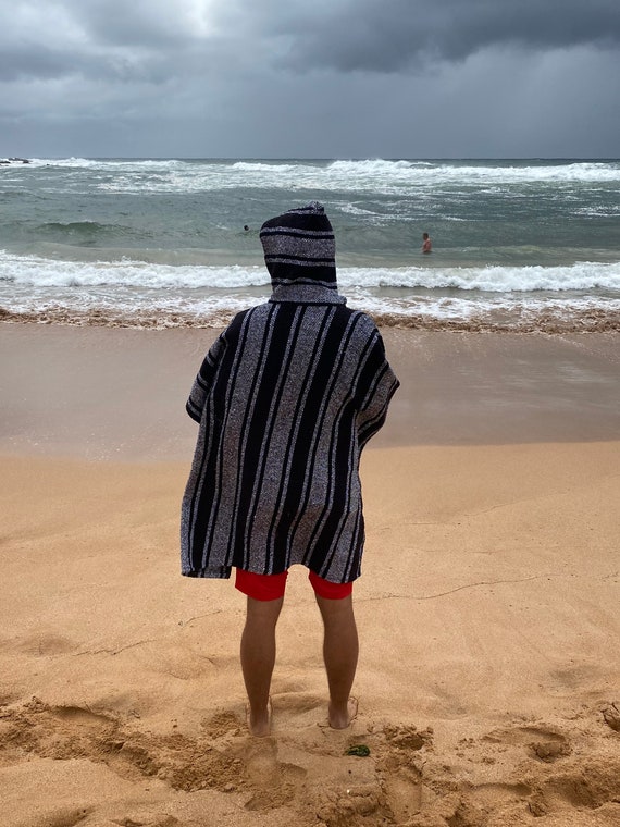 Mexican Hoodie Poncho | Classic Baja Hoodie | Surfer Baja