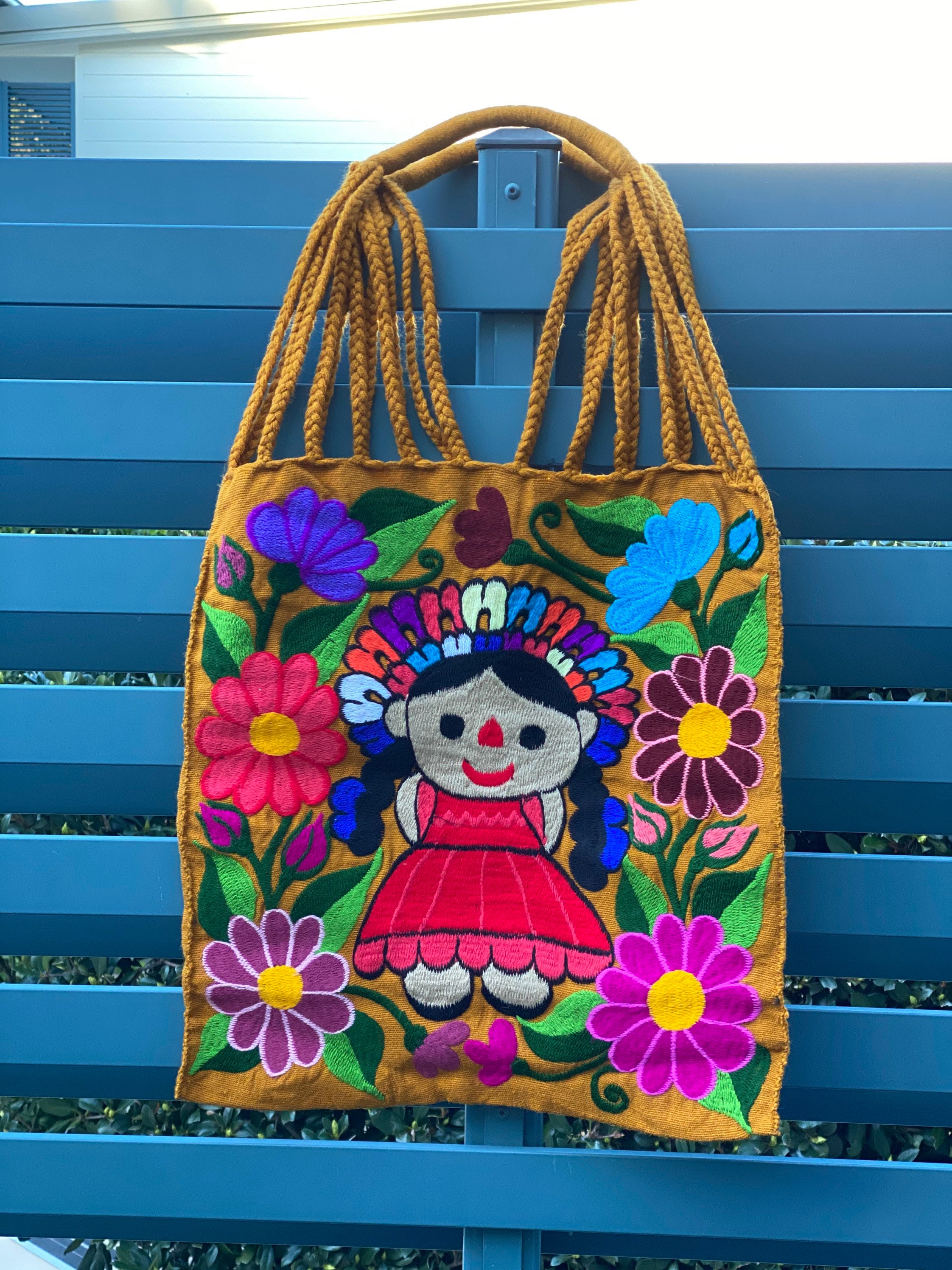 Embroidered Tote Bags Mexican Bag Handwoven Bag Boho Handbag Etsy