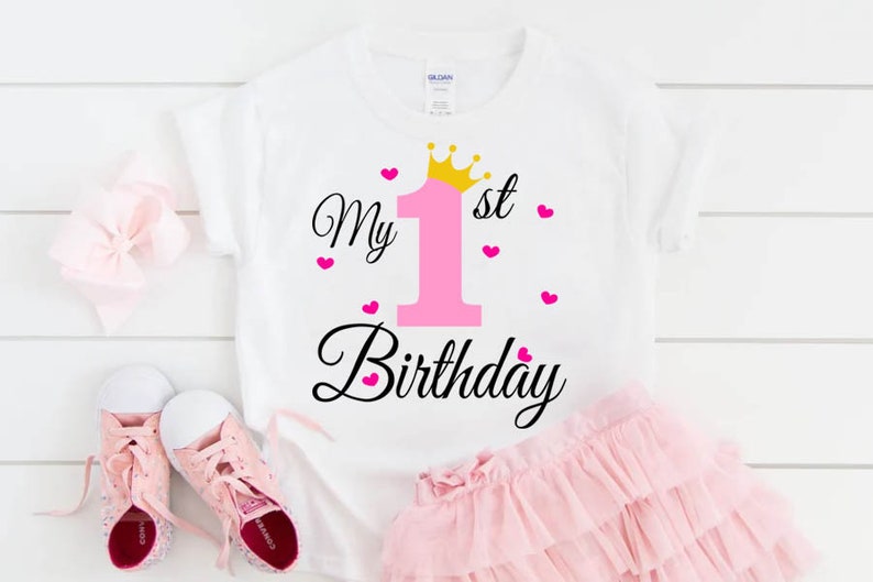 Tenue Tutu Fille 1er Anniversaire - Violet & Or - Tailles 9 à 24 Mois - Neuf