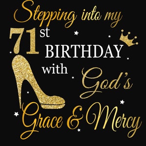 71st birthday svg, Queen Birthday 71st Svg, Gold glitter 71st Birthday svg, 71st Birthday clipart, happy birthday cricut file.
