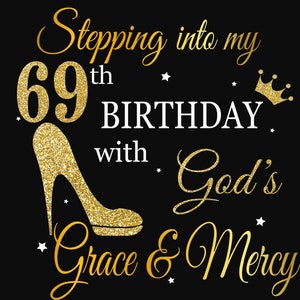 69e verjaardag svg, Koningin Verjaardag 69e Svg, Gouden glitter 69e Verjaardag svg, 69e Verjaardag clipart, gelukkige verjaardag cricut bestand.