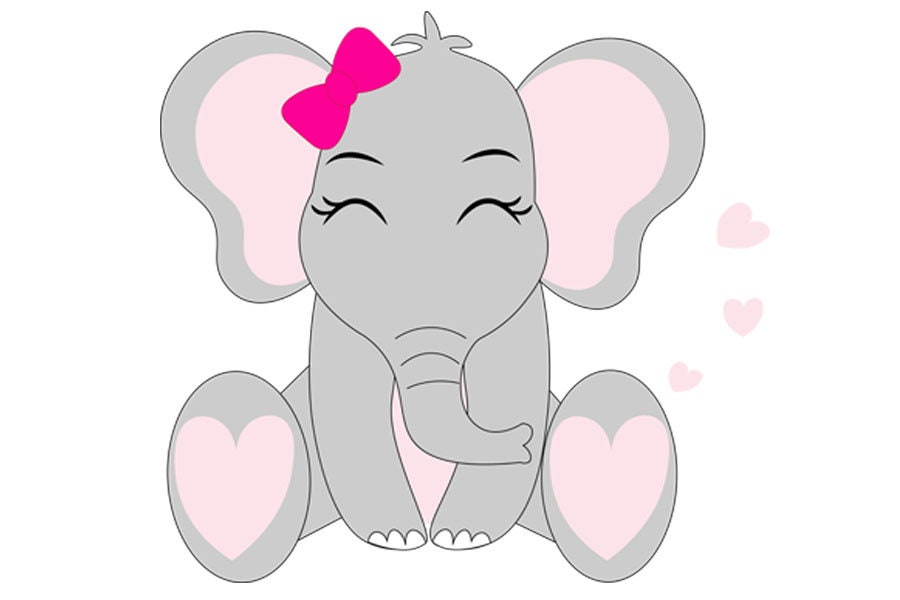 Baby Shower Elephant Svg Baby Boy Elephant Svg File Girl Etsy