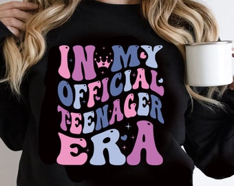 In My Official Teenager Era svg, png, 13th Girl Birthday Png Svg, Official Teenager Svg, retro Official Teenage Era PNG,  Girl birthday svg