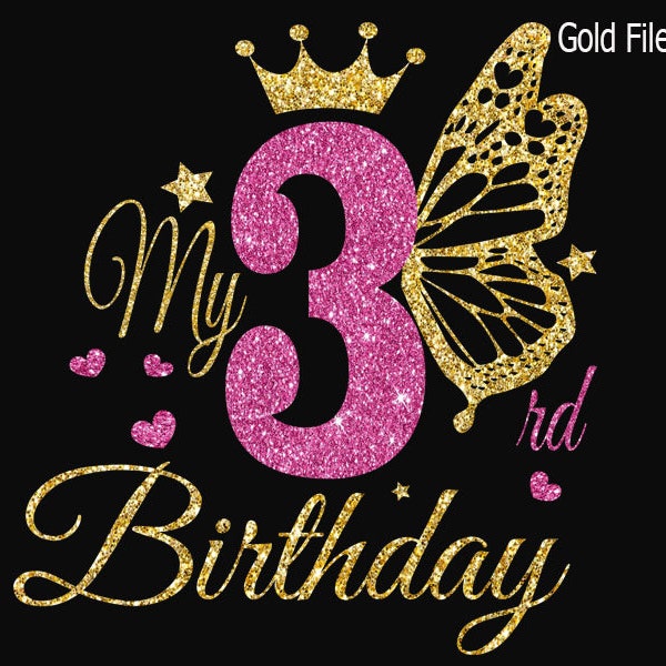 Girl 3rd Birthday - Etsy