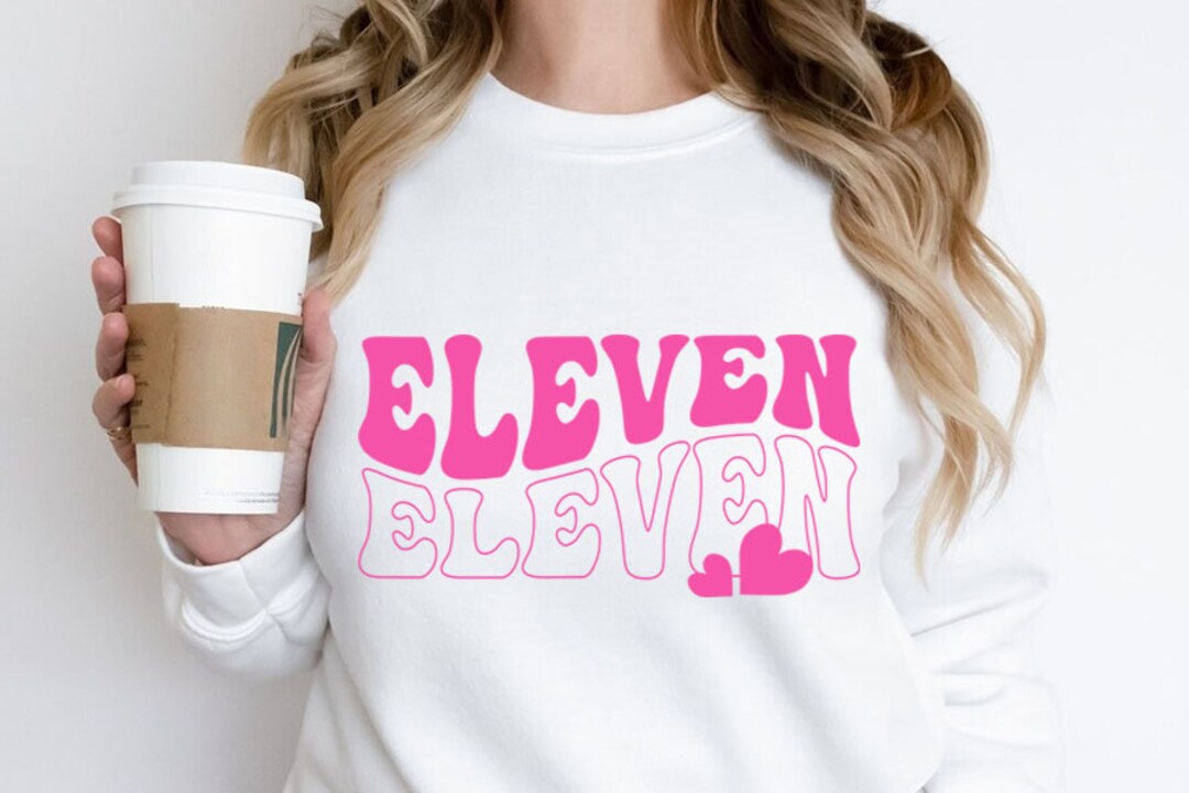 11th Girl Birthday Svg, Eleven Birthday Girl Svg, Retro Heart