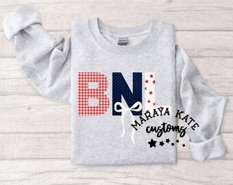 Patchwork | Appliqué Inspired | Customized Spirit Wear Crewneck Sweatshirt