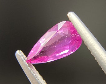 Natural Ruby 1.027 ct. ,Pear, Unheated, Great Colour and nice lustre, Origin: Mozambique