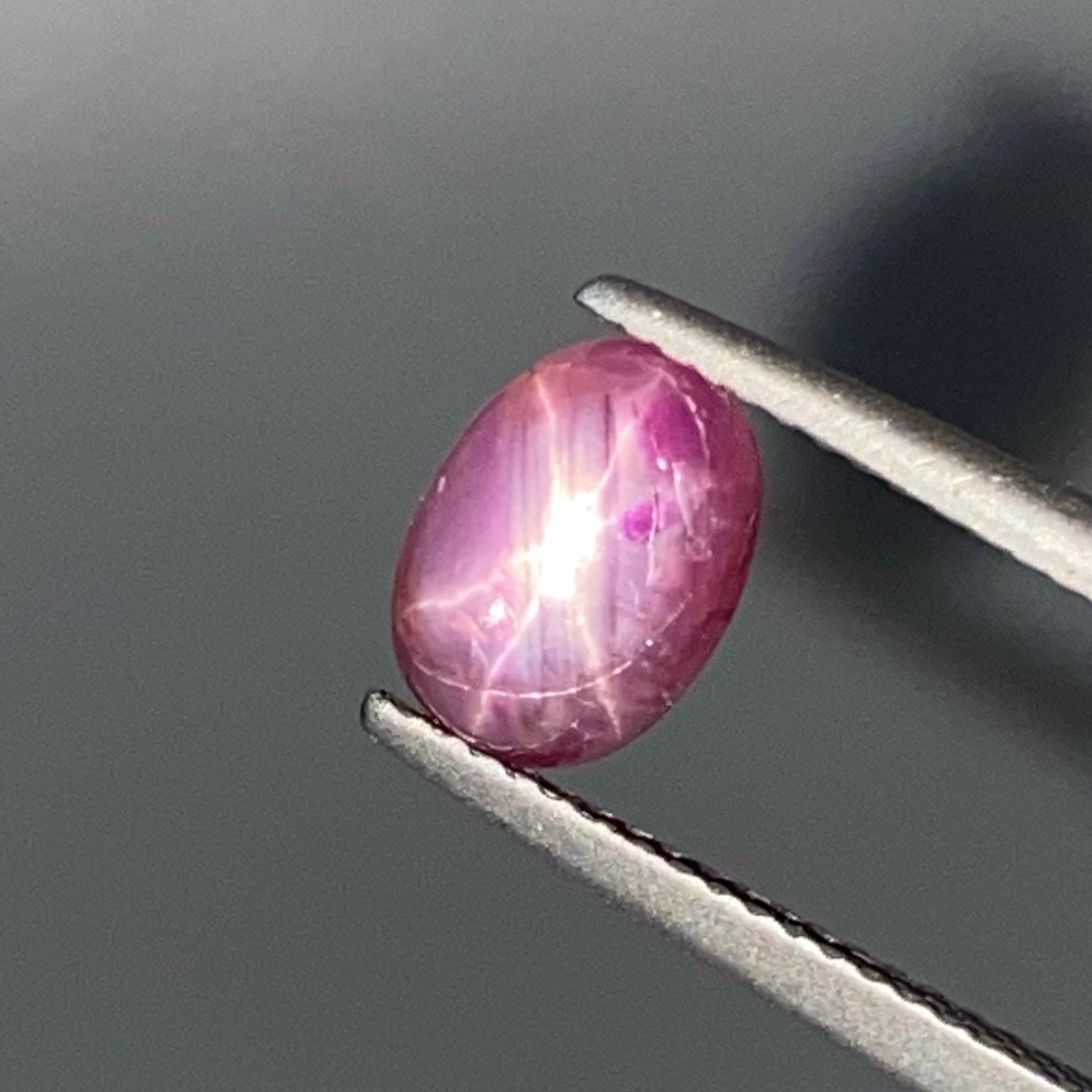 RARE Natural Star Ruby 3.342 Ct., Unheated, Sharp Star excellent Effect ...