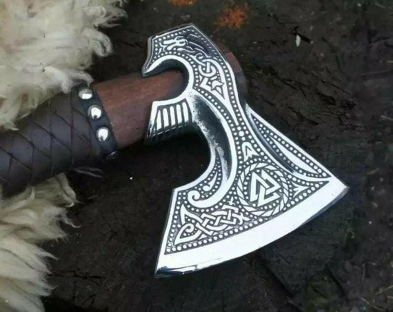 Premium Handmade 1095 High Carbon Steel Vikings Axes Rose Wood Norse Axe Gifts 