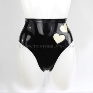 Latex Briefs With Sheer Cut Out Hearts image 5