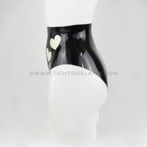 Latex Briefs With Sheer Cut Out Hearts image 7