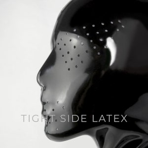 Latex Hood With Perforated Eyes and Mouth