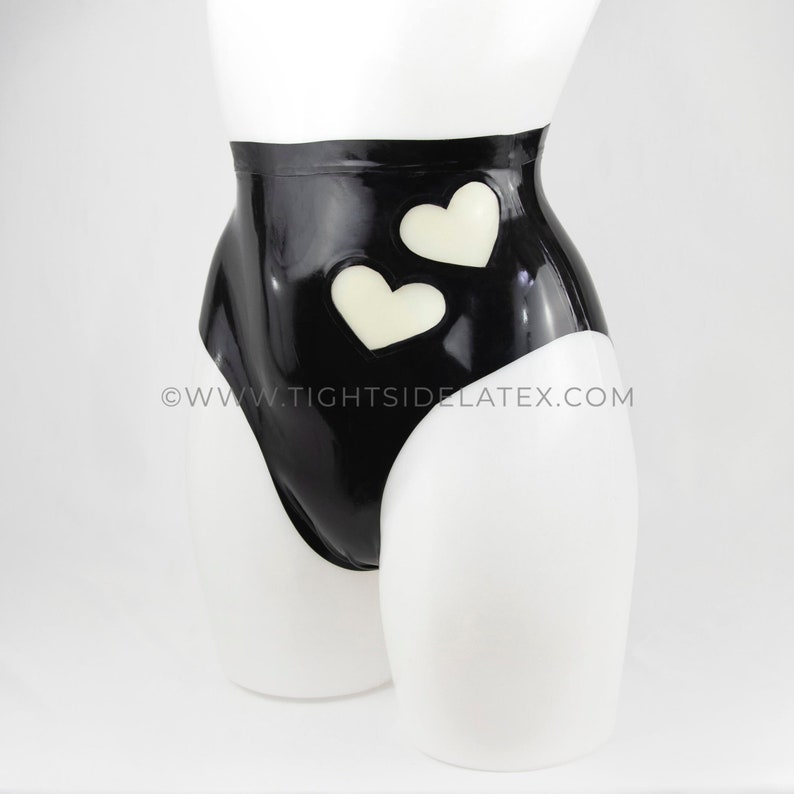 Latex Briefs With Sheer Cut Out Hearts image 4