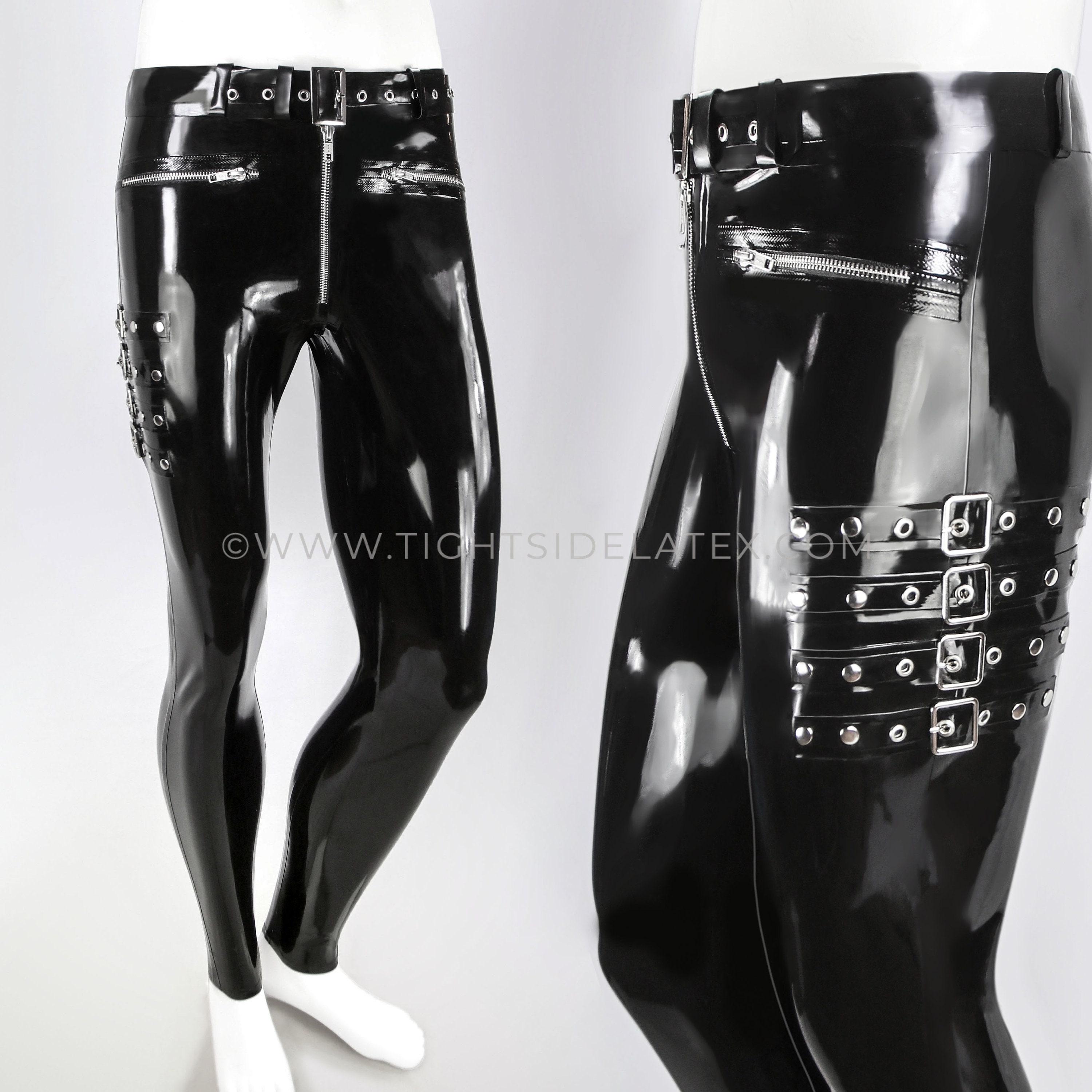 Sexy Rubber Latex Solid Black Men Pants Tight Trousers with Belt SLTM013    AliExpress Mobile