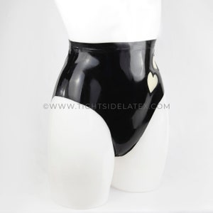 Latex Briefs With Sheer Cut Out Hearts image 6