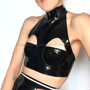 Lateksowy top typu halter