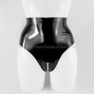 Latex Briefs With Crotch Zip