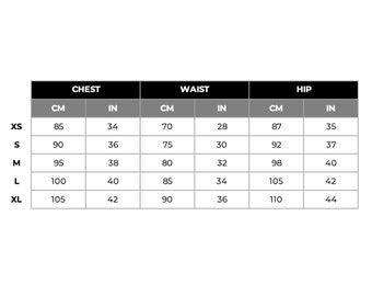 dkny size chart cm