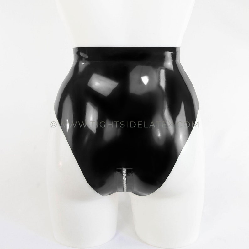 Latex Briefs With Crotch Zip image 8