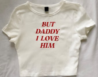 Maar papa, ik hou van hem' crop-T-shirt