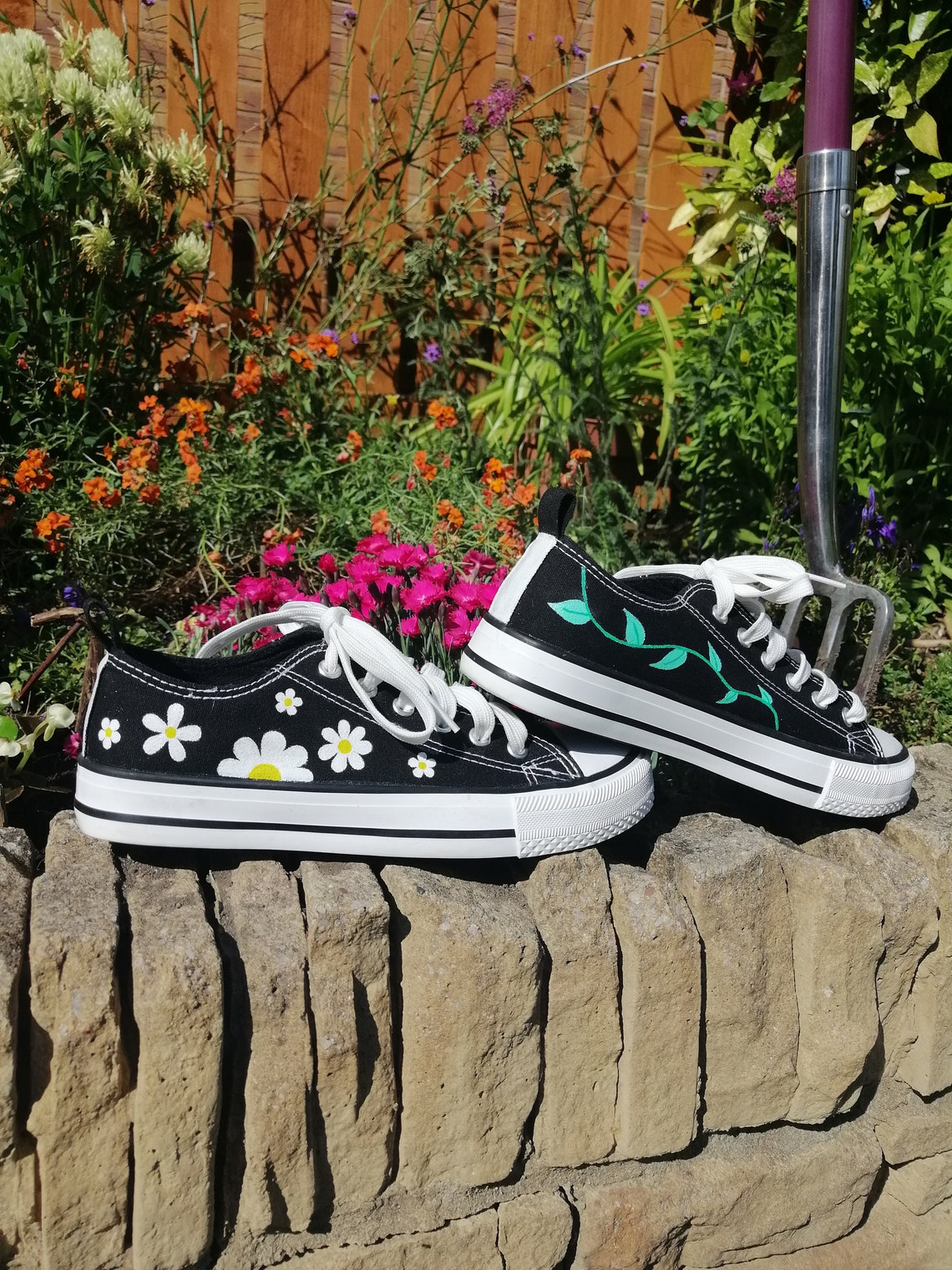 Daisy Converse Custom Converse Flower Converse Gift for Etsy UK
